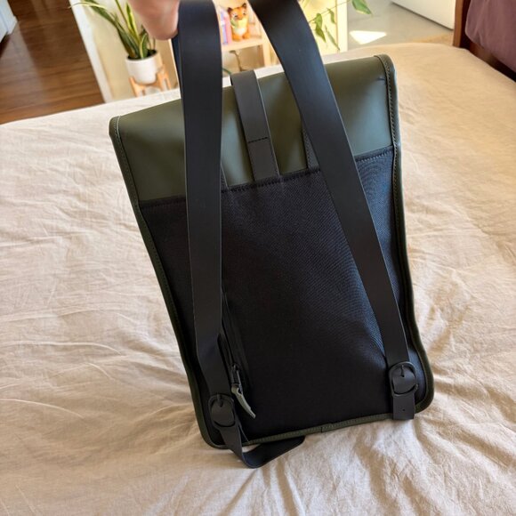 Rains Mini Waterproof Backpack - Green - Picture 3 of 11